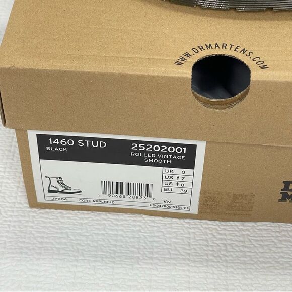 Dr. Martens Black Studded Men's Boots - Picture 2 of 8